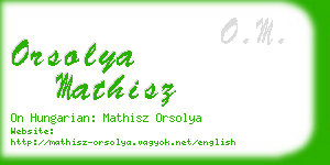 orsolya mathisz business card